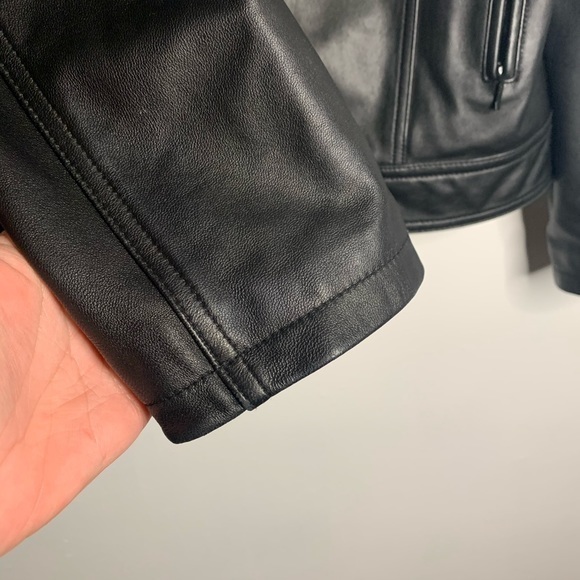 Madison Creek Soft Leather Black Motorcycle Jacket - Picture 9 of 15